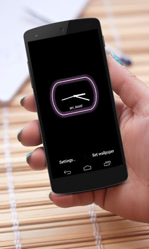【免費個人化App】My Name Neon Clock LiveWP-APP點子