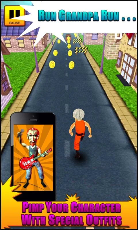 Grandpa Run 3D - screenshot
