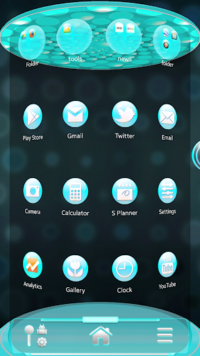 【免費個人化App】NextLauncher Theme CyanBubbles-APP點子