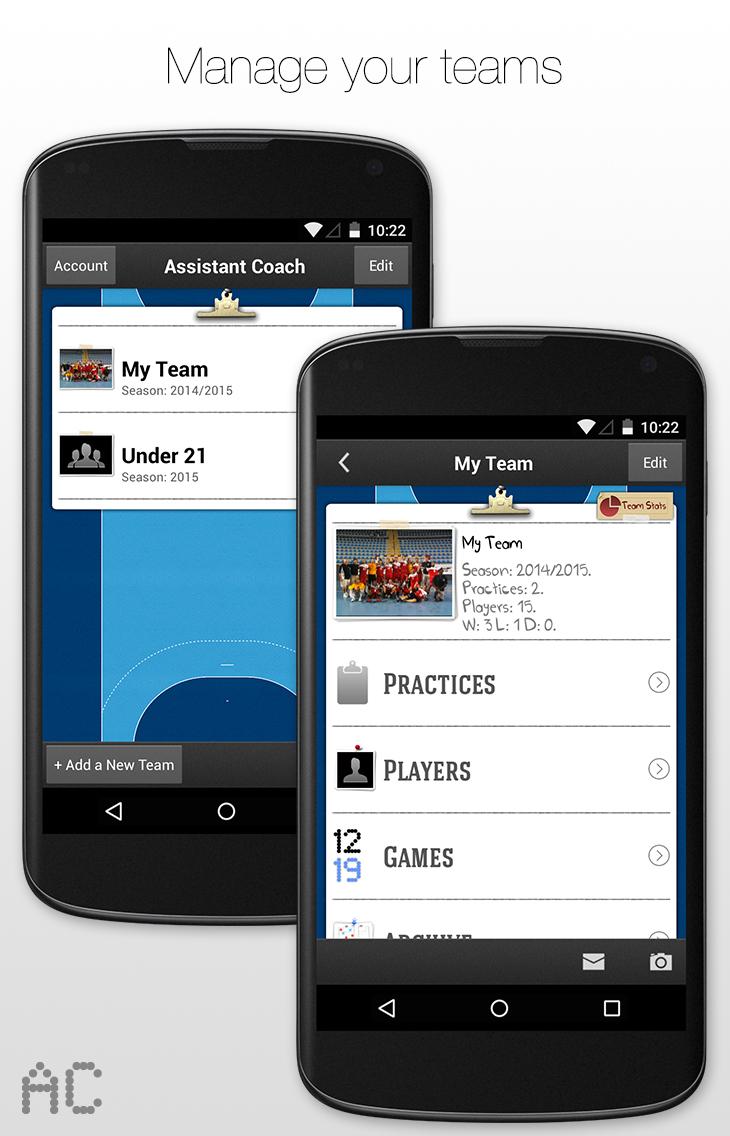 Android application Assistant Coach Handball screenshort