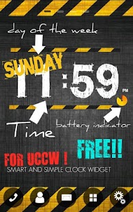 How to install UCCW Caution Clock Skin 1.0.1 unlimited apk for android