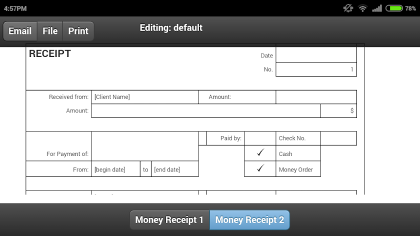 Money Receipt Screen 2