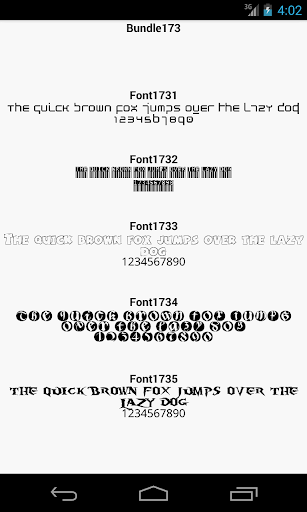 Fonts for FlipFont 173