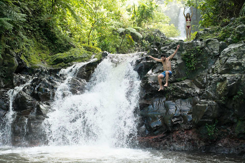 Come to Fiji and race a waterfall.