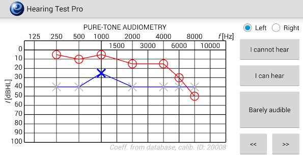 Androidアプリ Hearing Test Pro のスクリーンショット