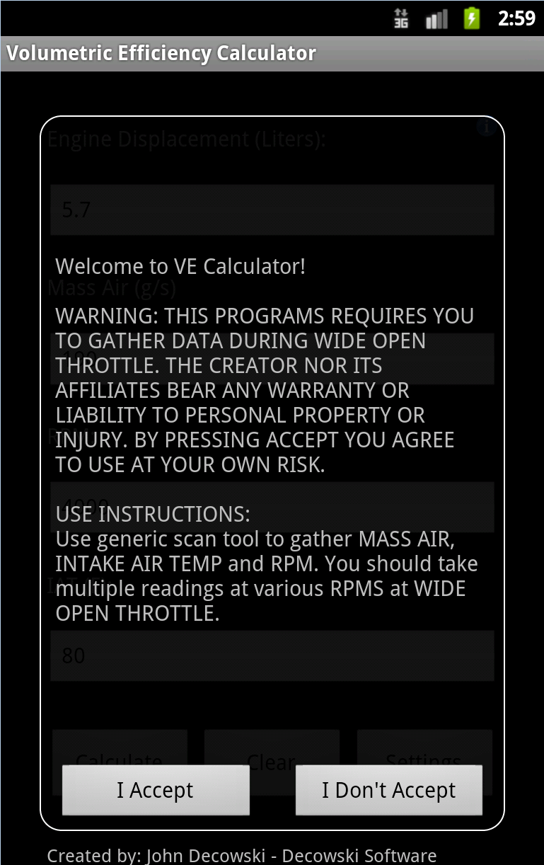 Mass Air Flow Sensor Tester Screen 2