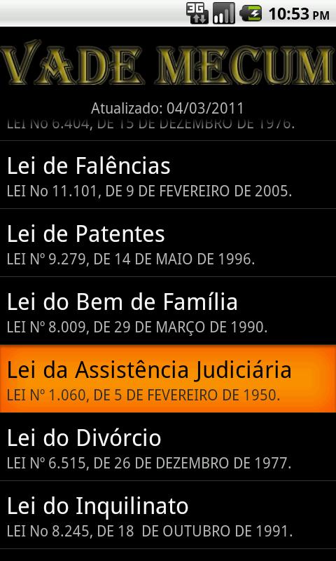 Vade Mecum Juridico Pro Screen 3