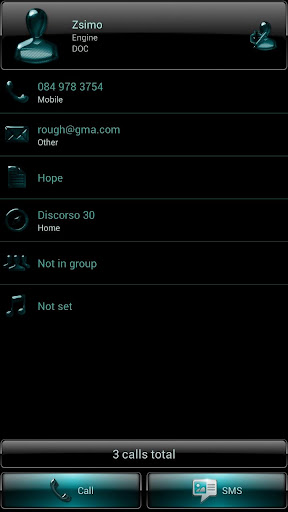 【免費個人化App】Dialer Black Aqua Gloss Skin-APP點子