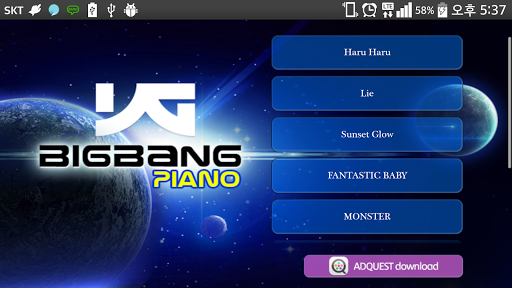 BigBang Piano - follow keynote