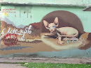 Graffiti-Nude Cat