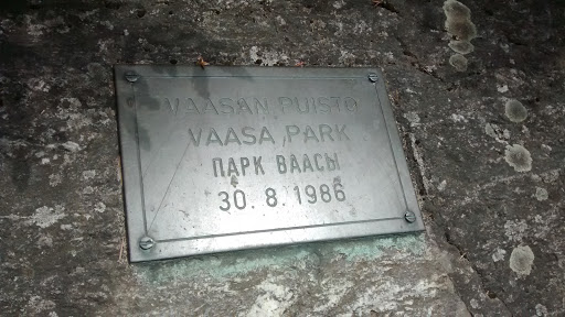 Vaasa Park Plaque 1986