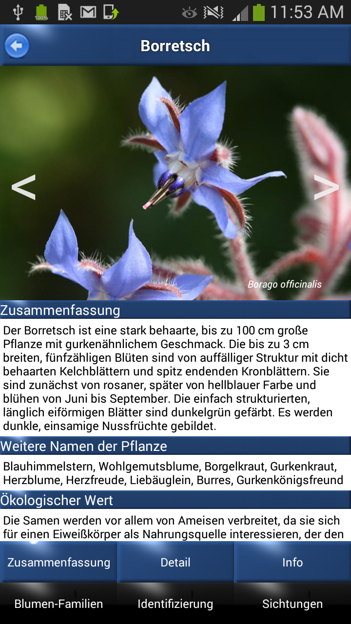 Blumen Id - Naturführer Screen 3