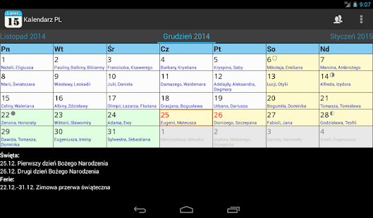 Kalendarz PL Screenshots 1