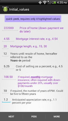 Rent Buy mortgage calculator