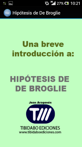 Hipótesis de De Broglie