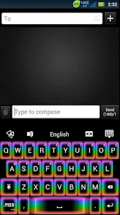 GO Keyboard Rainbow Glow Theme