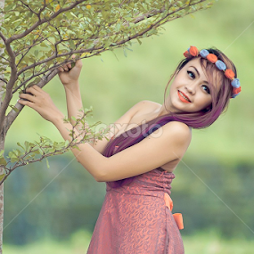 Ancient Roman Girl by Indra Lepatkelir - People Portraits of Women