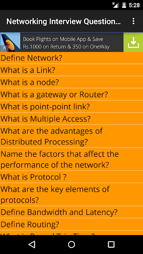 Networking Interview Questions