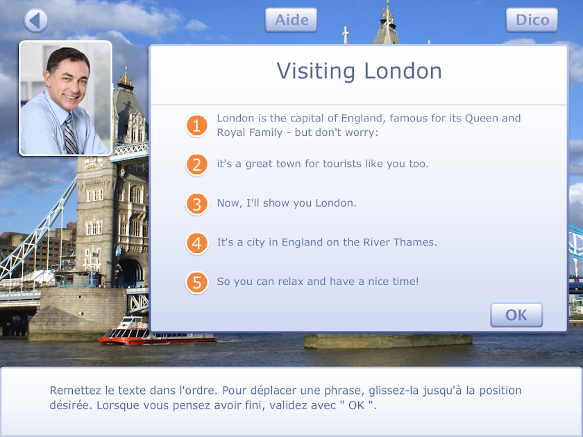 Anglais -  Niveau A2 Screen 1