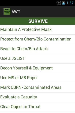 Army Warrior Tasks Screen 2