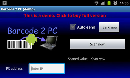 Barcode 2 PC demo