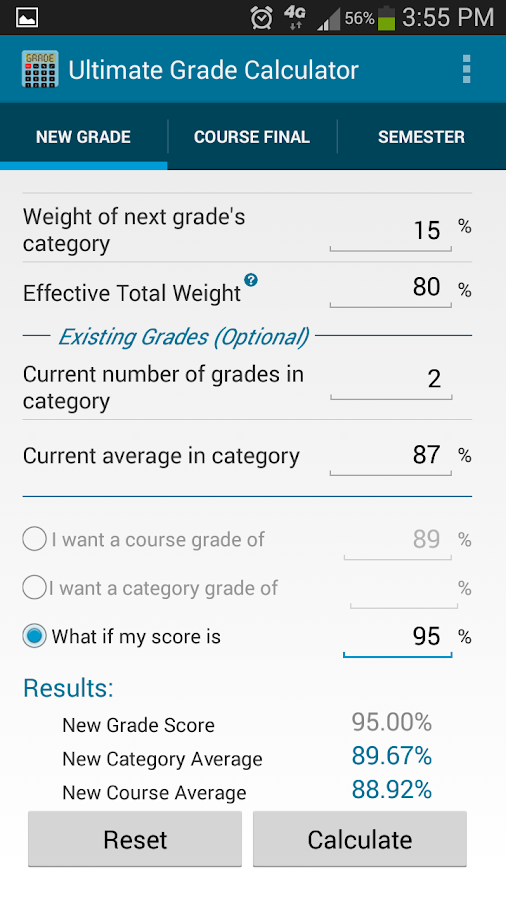 How do I figure out my class grade percentage?