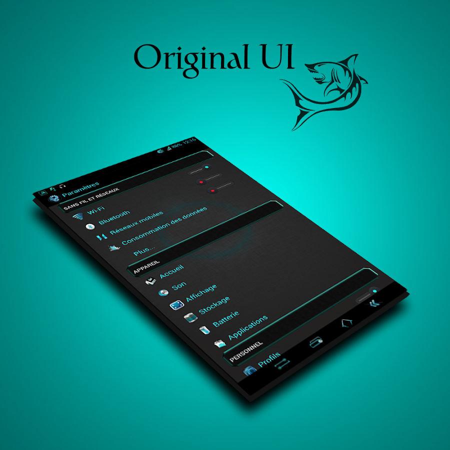 ReBorn Cyan - CM / AOSP Theme - screenshot