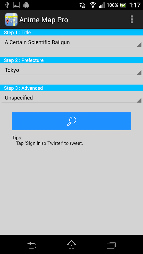 Android application Anime Map Pro screenshort