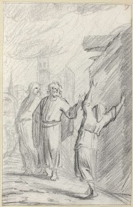 Paulus drijft de duivel uit bij een slavin in Philippi