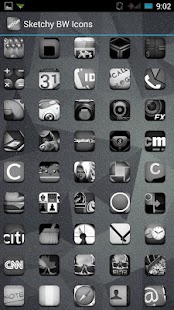 download Sketchy B&W Apex Nova ADW Holo free