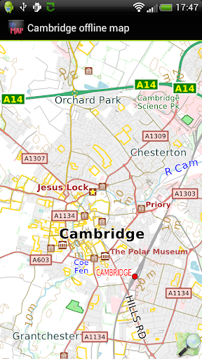 Cambridge UK offline map