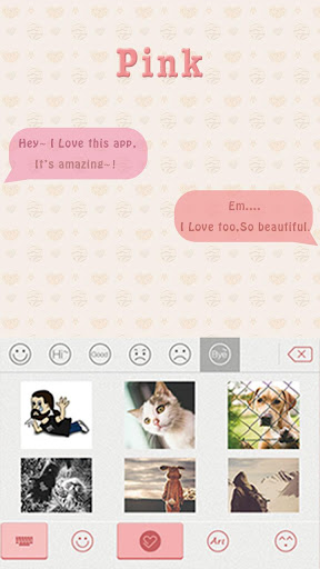 Pink Theme for Emoji Keyboard