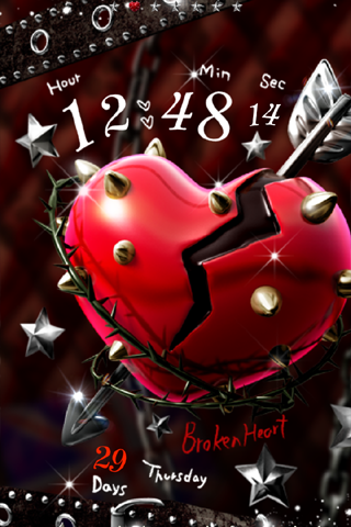 Android application Broken Heart LWP screenshort
