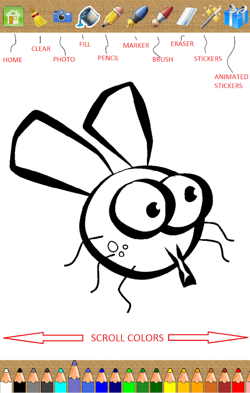 Android application Kids Coloring Book Pro screenshort