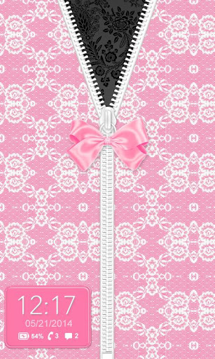 White Pink Lace Bow Go Locker