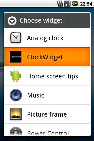 Clock Widget alpha version