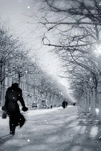 Snowy Street Live Wallpaper