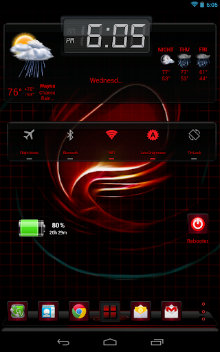 Next Launcher 3D Red Swirl HD