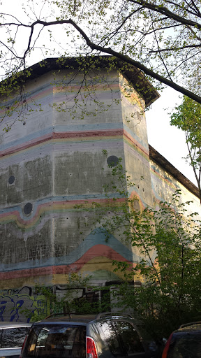 Bunker mit Kunstmalerei