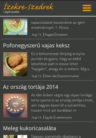 Izekre-Szedrek mobil recipes