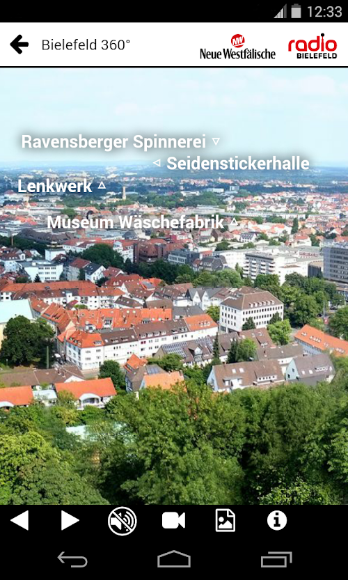 Android application Bielefeld 360° screenshort