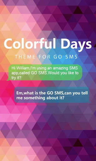 GO SMS PRO COLORFULDAYS THEME