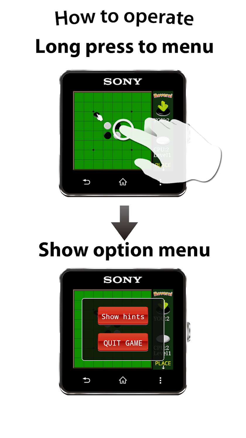 REVERSI for SmartWatch2 Screen 3