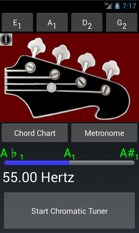 Android application Pro Bass Guitar Tuner N Chords screenshort