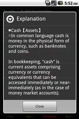 Bookkeeping training Screen 3