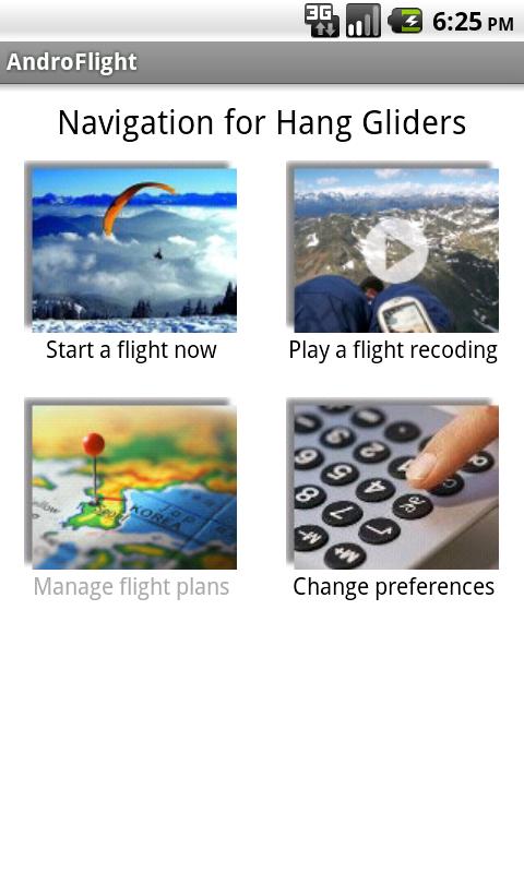 Android application AndroFlight License screenshort
