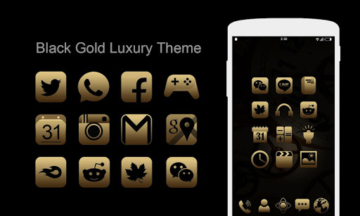 BlackGold Theme -Icon Pack HD