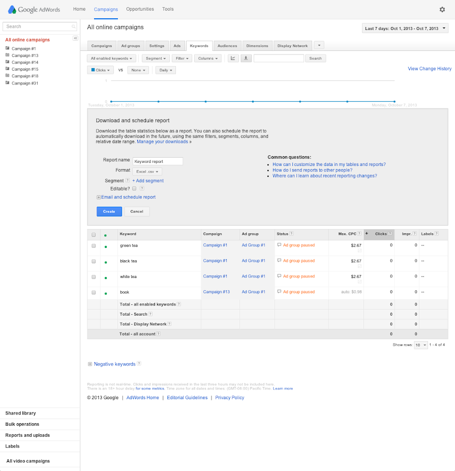 See how to add segments to a report