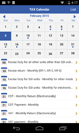 TAX Calendar