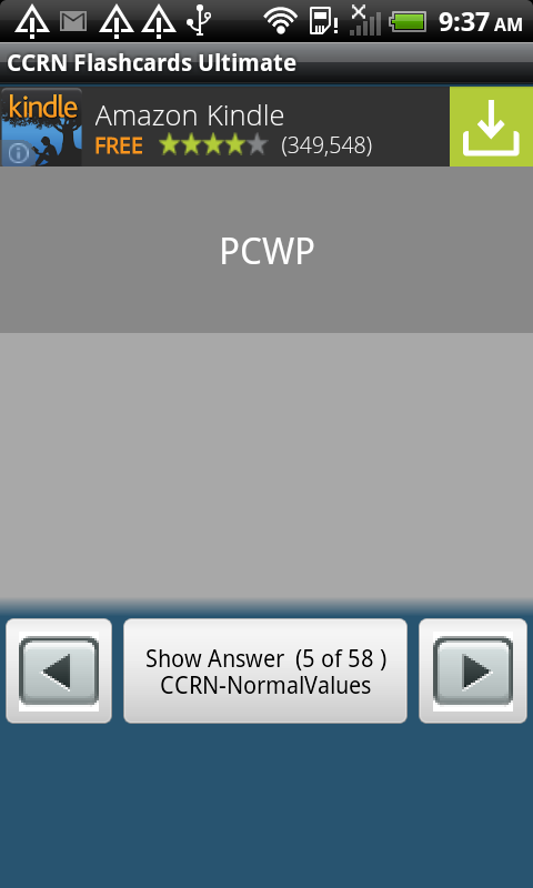 CCRN Flashcards Ultimate Screen 2